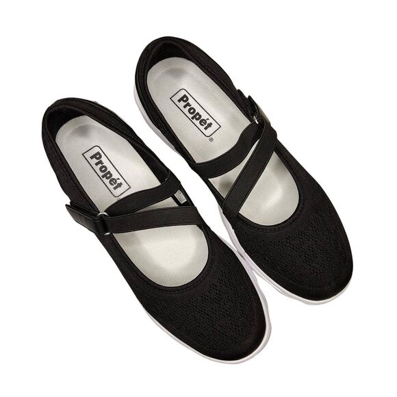 Propet Women's Mary Jane Walking Shoe Sneakers Black Fabric Size 8 Narrow - Picture 5 of 14